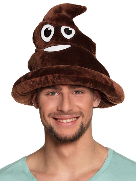 Bonnet rigolo emoji Crotte : Chapeau humoristique adulte caca