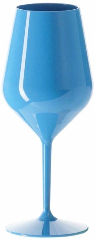 SANTEX 55000-8, BOITE de 6 Verres Wine Cocktail à pied 47cl incassables,  Bleus