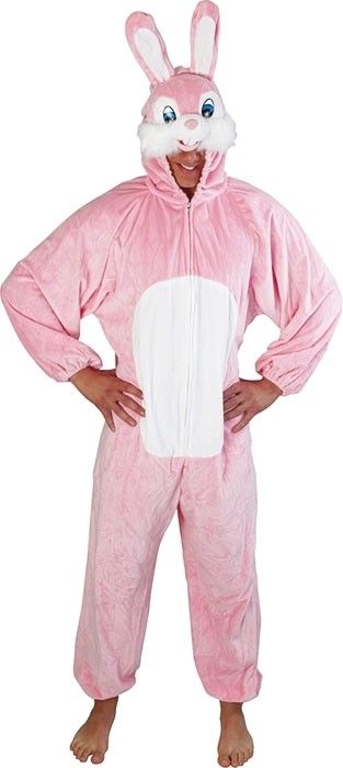 DÉGUISEMENT LAPIN ROSE (Kigurumi pyjama peluche) Taille adulte - 180 cm