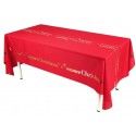 SANTEX 8253-7, Nappe Merry Christmas Chic, 2,56m Or/Rouge