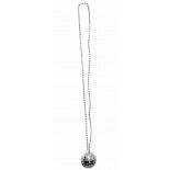 Collier disco boules à facettes, ARGENT