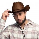 Chapeau rodéo cowboy MARRON