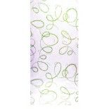 Chaks 0818-11, Chemin de table Blanc paillettes Serpentins Vert lime