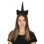 P'TIT Clown re10418 - Serre-tête licorne noir