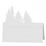 Chaks 10707, Sachet 6 Marque-places Sapins, Blanc