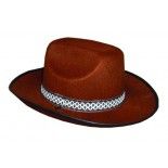 P'TIT Clown re11135 - Chapeau feutre cow boy adulte, marron