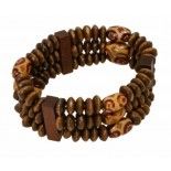 Bracelet indien en perles marron