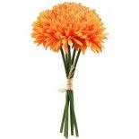 Bouquet de 6 Dahlias 26cm, Tangerine