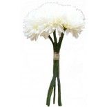 Chaks 11571-00, Bouquet de 6 Dahlias 26cm, Blanc
