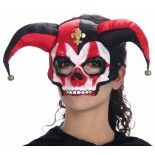 Masque Harlequin Skull avec grelots luxe