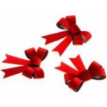 Set de 3 petits Noeuds Velours 12,7cm, Rouge