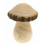 Champignon en bois naturel 10cm