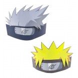 Lot de 8 Coiffes en carton assortis Kakashi/Naruto ®