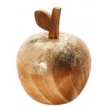 Pomme vintage en bois doré 11cm