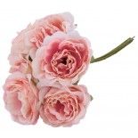 Petit Bouquet de 6 Pivoines 14cm, Vieux Rose