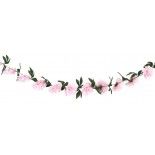 Guirlande Pivoines artificielles 220cm, Rose pastel