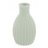 Mini-Vase Céramique rond strié 8,5cm Vert Sauge