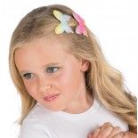 Set de 2 Barrettes Papillon multicolores