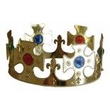 P'TIT Clown re17160 - Couronne de roi or et pierres en couleurs