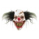 P'TIT Clown re17371, Masque adulte Clown Squelette avec cheveux noirs, en mousse