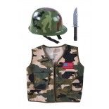 P'TIT Clown re21018 - Set déguisement enfant Militaire