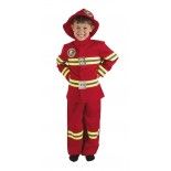 P'TIT Clown re21087 - Déguisement enfant Pompier rouge 5/6 ans