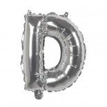 Ballon aluminium mylar lettre D, argent