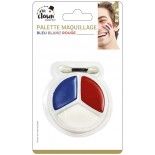 P'TIT Clown re22388, Palette de maquillage France Bleu Blanc Rouge