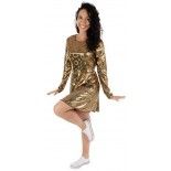 P'TIT Clown re22678 - Robe disco Or taille L/XL