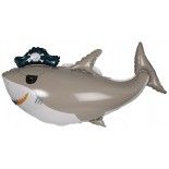 P'TIT Clown re22762 - Ballon alu Requin pirate 97 cm