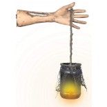 P'TIT Clown re23040 - Bras avec lanterne lumineuse à suspendre 41 cm