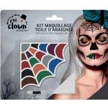 P'TIT Clown re23178 - Kit maquillage toile d'araignée 9 couleurs