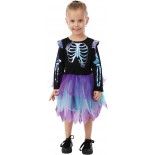 P'TIT Clown re23559 - Costume baby squelette irisé fille 104 cm, 3/4 ans