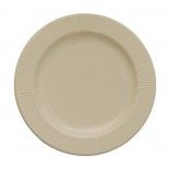 Paquet de 8 petites Assiettes RIGHE carton écologiques 21 cm, Crème