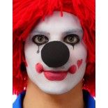 Chaks 20 250015, Lot de 12 Nez de clown en mousse, Noirs