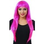 Perruque Nicole cheveux longs, Fuchsia/violet