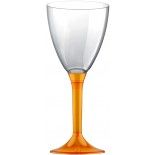 Paquet de 10 Verres montés, pied translucide ORANGE