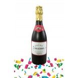 P'TIT Clown re28910 - Bouteille de champagne lance confettis pailletée, Multicolore