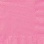 Sachet de 20 Petites serviettes en papier rose Fuchsia 25 x 25 cm