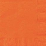 Sachet de 20 Petites serviettes en papier Orange 25 x 25 cm