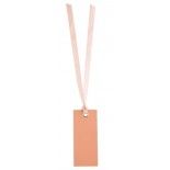 Sachet de 12 marque places rectangle avec ruban, Corail