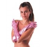 Party Pro 33334, Gants longs métal 45 cm rose, adulte