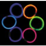 Party Pro 40930210AC, Tube de 100 bracelets lumineux LUXE couleurs assorties