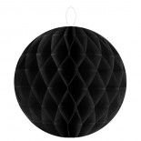 SANTEX 4365-11, Sachet de 2 boules décoratives en papier de 20cm, Noir 20cm