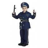 P'TIT Clown re44108 - Déguisement enfant Policier taille 4/6 ans