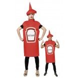 P'TIT Clown re44402 - Déguisement ketchup adulte