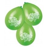 Sachet 6 Ballons St Patrick's Day 25cm verts