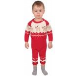 P'TIT Clown re48113 - Costume baby Noel rouge avec rennes, 92 cm 1/2 ans