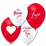 Sachet de 10 Ballons L'AMOUR assortis