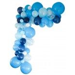 Guirlande Organique 5m de 50 ballons, Bleu